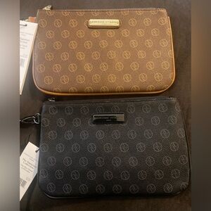 2 Adrienne vittadini Top zip clutch w/wristlet